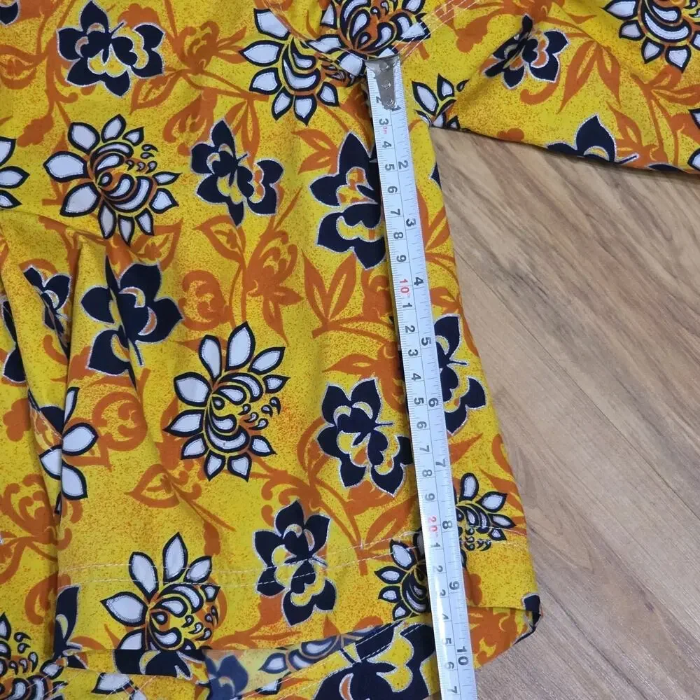 North Shore Surf Hawaii Men’s Board Shorts Size 32 Yellow Floral Hawaiian Swim T